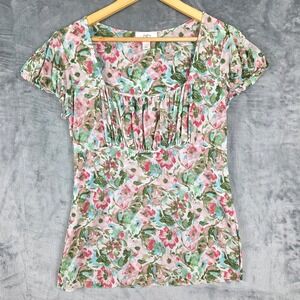 Womens Top Large Babydoll Y2K Romantic Floral Milkmaid Feminine Coquette Fairy